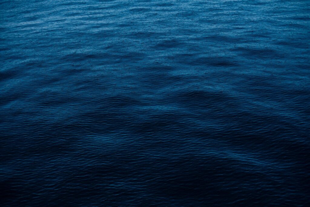 Calm blue water